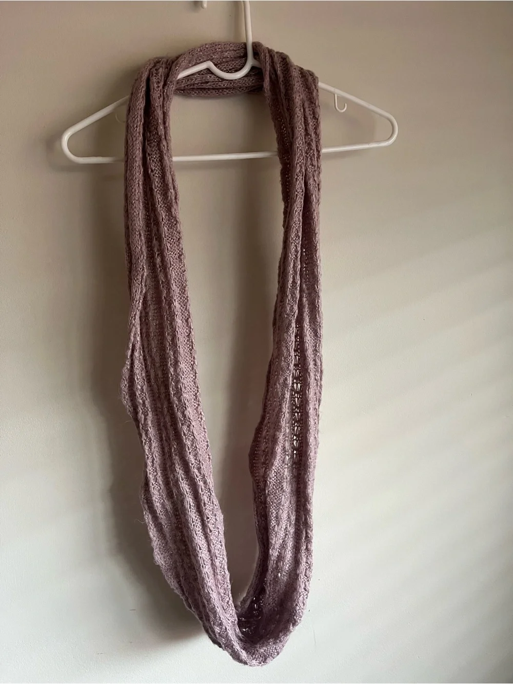Soft Knit Infinity Scarf - Mauve